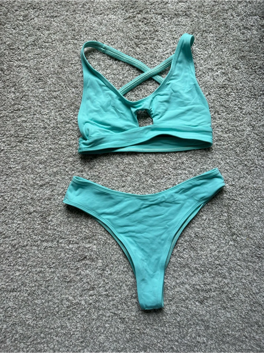 Women’s Knight Swimwear Light Blue Cut-Out Bikini Set